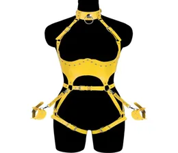 Gürtel Sexy Harness Für Frau Set Körper Bondage Strap Gürtel Strümpfe Bdsm Dessous Seks Leder Taille Bis Bein Oberschenkel strumpfbänder9667167