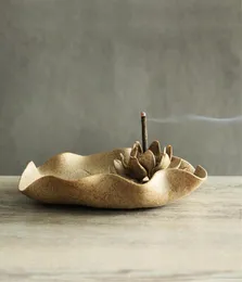 Handmade Stick Incense Holder Lotus Flower Incense Burner Jingdezhen Aromatherapy Censer Gifts Crafts Home Decoration274b8771216