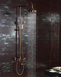 Setler Ücretsiz Gönderim Gül Altın Yağış Duş Musluk Mikseri Musluk Duvarı Hand Shower ile Montajlı