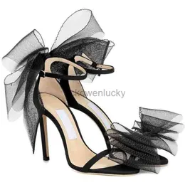 أحذية عالية الجودة jimmyiness Choo Sandals Sandals أحذية Aveline النسائية القوس الخناجر الكعب الحفل الزفاف العلامة التجارية العلامة التجارية سيدة مضخ
