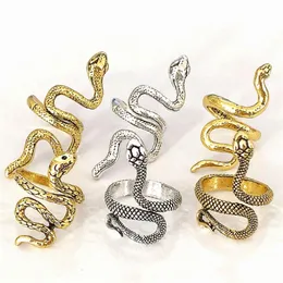 Bulk lots 30pcs gold silver Multi-style snake band rings mix desgin cool alloy charm men women party gifts vintage jewelry225y