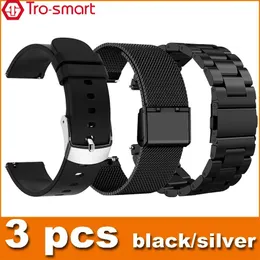 Kayışlar 20mm 22mm akıllı saat kayışı akıllı saat bandı Universal Watchband Samsung Huawei Amazfit Xiaomi Daha Fazlası Diğer Markalar 3 PCS/LOT