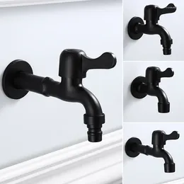 Rubinetti per lavandino del bagno Rubinetto per lavatrice Domestico Acciaio inossidabile Automatico Nero Moderno Singolo Acqua fredda