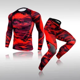 Underbyxor vinter termiska underkläder set herrar sportkläder som kör varmt basskikt kompressionskidor underkläder set tights jogging kostym mens gym