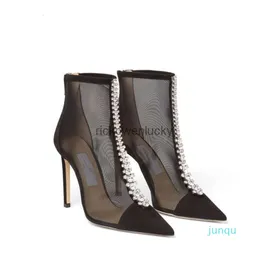 JC Jimmynessity Choo Quality Elgant Winter Cankle Bing Shoes Women High Boots Soede Sed Boot Senior London Head Design Italy Trendy Tendy High Heels