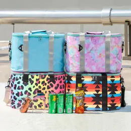 Pulseiras Cooler Bolsa de Ombro Mulheres Isoladas Cool Box Térmica Food Tote Homens Grande Leopardo À Prova D 'Água À Prova de Fugas Portátil Viagem Reutilizável