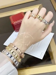 Designer-Schmuck, Luxus-Armband VCF Kaleidoskop, Van Clover-Armband aus 18 Karat Gold mit funkelnden Kristallen und Diamanten, perfektes Geschenk für Frauen und Mädchen, EBR2