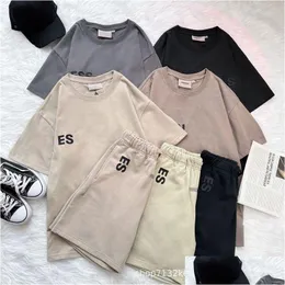 Family Matching Outfits Ess Sets Kids Mens Womens Parenting Clothing Baby Boys Girls Clothes Designer Summer Tshirts And Shorts Tracks Dhtx7