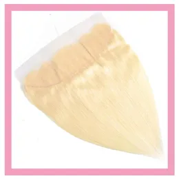 Verschlüsse, peruanisches Spitzenfrontteil, 13 x 4, Spitzengröße, gerade, 613# Blond, natürliche Farbe, Blond, 13 x 4 Frontal, 1022 Zoll