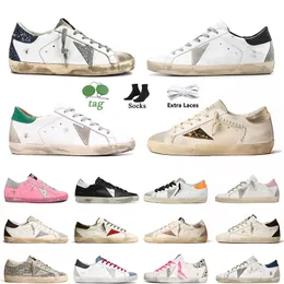 2024 Scarpe firmate casual di alta qualità sneaker dorata fare vecchia donna sporca rosa con tacco argento nero bianco grigio rosso glitter blu lusso di grandi dimensioni scarpe da donna da uomo scarpe da ginnastica