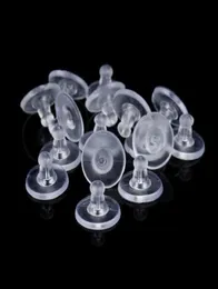 1000pcsbag or set Earrings Back Stoppers ear Plugging Blocked Silicone rubber plate shaped Jewelry Making DIY Accessories6572274