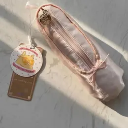 Peti truta rosa sapatos de balé criativo saco de maquiagem batom sobrancelha lápis delineador saco de armazenamento cosmético estudante saco de lápis 231229