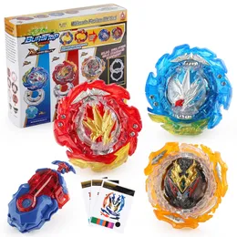 Bey Burst Bu B203 Ultimate DX Set Super Hyperion King Helios Divine booster Beliate Gyro Blades Toy con il lanciarazzi 231229