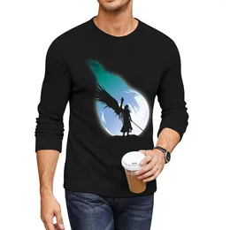 Camiseta masculina um anjo alado camiseta longa fãs de esportes camisetas roupas bonitas roupas estéticas camiseta para homem