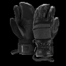 Gloves Ski Gloves Men's Terror Competitor Leather Kevlar Palm TERROR Snowboard Ski Gloves Are Thickened Waterproof Threefingered Gloves