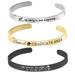 Bangle Hu He Jewelry Popular bracelets designer for women 2023 Graduation Season Gifts to Classmates Stainless Steel Bracelet