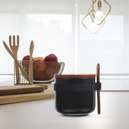 Ensembles de vaisselle Pot d'assaisonnement en céramique Accueil Cuisine Bouteille Coffret Sel Sucre Creative Safe Conteneur à épices Distributeur de stockage de sécurité