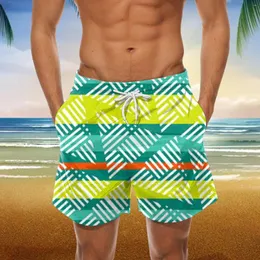 Herren-Shorts, Badehose, Hawaii Vantage, schnell trocknend, Retro-Streifendruck, Bademode, Strand, Sommer, Sufring-Badehose, männlich