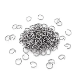 Colares 1000 peças 4/5/6/7/8/9/10mm 304 anéis de salto de aço inoxidável anéis de salto abertos metal jóias descobertas acessórios diy fazendo suprimentos