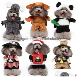 Halloween Dog Costume Funny Apparel Clothes Pirate Pet Cosplay Costumes Fun Wig Party Costuming Novelty Clothing For Small Dogs Pan Dhan0