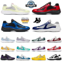 Zapatos de diseñador Hombres Mujeres Copa América Zapatillas de deporte Entrenador de cuero Patente Plano Negro Azul Malla Nylon Zapatos casuales Amarillo Negro Azul claro Zapatos al aire libre de alta calidad