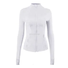LU-006ジムジャケットを定義するトップスウェットシャツの女性ナイロンスリムスタンドカラーフィットネススポーツランニングワークアウトコートヨガアクティブウェア2023ホットセル
