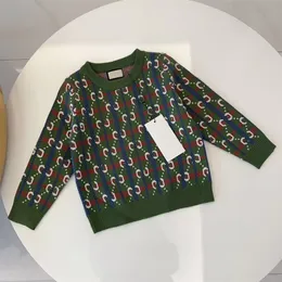 디자이너 어린이 스웨터 브랜드 소년 소녀 소녀 고품질 스웨터 어린이 따뜻한 아기 풀버 가을 겨울 스웨트 셔츠 크기 90-150 cm A09