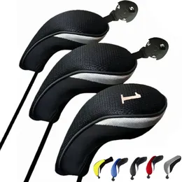 Esporte malha acessórios longo pescoço driver golf rod manga 1/3/5 fairway madeiras capa protetora cabeça do clube de golfe cobre 231229