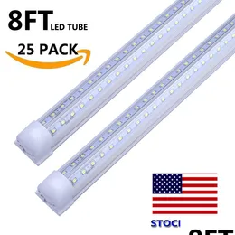 Tubi LED Luce integrata a forma di V 4Ft 5Ft 6Ft 8Ft Luci Bb T8 72W 120W Doppi lati Bbs Negozio Cooler Door Drop Delivery Illuminazione Dhlgw