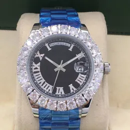 Diamond Watch Big Moissanite Mens Watch Designer 43 mm Automatyczny Ruch Pełny stal nierdzewna Złote zegarek Orologio Uomo Sapphire Sport Wristwatches Jason007