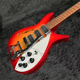 Sıcak satmak kaliteli 325 elektro gitar kiraz sunburstu renk f delik akçaağaç gövdesi tremolo sistem 34 inç ücretsiz gönderim- müzik aletleri