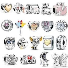 925 Silber Liebe Maus Hund Pfote Ballon Charms Anhänger Mode Perlen DIY passen Pandoras gute Qualität Charm Armband Schmuck Geschenk