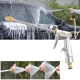 Equipments Water Gun Garden Hose Nozzle Water Spray Adjustable High Pressure Power Washer For Plant Flower Household Cleaning Car Washer Y200