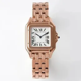 Rose Gold Watch Designer Watches 27mm Elegant och fashionabla kvinnors klockor Rostfritt stål Rem Importerad kvartrörelse Vattentät Mens Watch