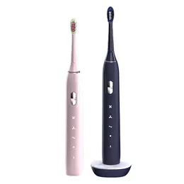 歯ブラシのソニックエレクトリック歯ブラシ4モードUSB誘導充電ビルトインスマートタイマー充電式のカップルと10代のための防水