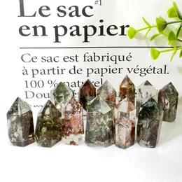 Obiekty dekoracyjne figurki naturalne wieżę duchów kwarc krystaliczny kolumna mineralna wicca reiki darem energia leczenia różdżka ornament dom