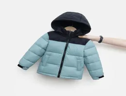 Children039s Down Coat Boy039s Ropa de abrigo con capucha Niña Chaqueta cálida Bloqueo de color Ropa clásica para niños 110160cm5021017