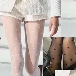 Annelik Dipleri 2023 Moda Lüks Bot Seksi Sıkı Çoraplar Legging Pantyhose Kadın Mektubu Baskılı Baskı Floking Çorap Anti-Hook Si DHBDM