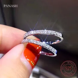 Original Silver 925 Ring 2mm Micro Zircon Finger Stacking Rings Engagement Wedding Band Dainty Gift for Women JZ0022641