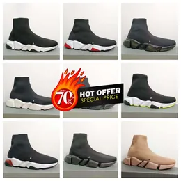 Designer paris belencajua sapatos meia sapatos para homens mulheres triplo-s preto branco vermelho respirável tênis corrida corredor sapatos casuais sapatos andando