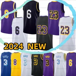 Russell Westbrook Anthony 3 Davis Maglia da basket Lonnie Walker IV Troy Brown Jr Austin Reaves Wenyen Gabriel Kendrick Nunn 2023 2024 City Custom