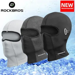 Rockbros Motorcykelmask Sun UV-skydd för ansiktet Summer Balaclava Glasögon Hål snabbtorkande cykelmask 231229