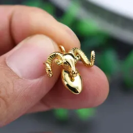 Naszyjniki wiszące unikalne projektowanie biżuterii hurtowa Wysokiej jakości Rhodium złoto plisowane urocze kozie głowica urok dla kobiet mężczyzn