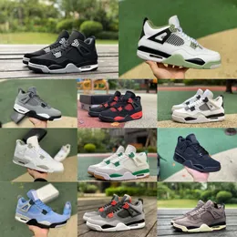 2023 Jumpman Pine Green 4 4s Basketball Shoes Mens Women Military Black Cat Oreo Cool Grey Violet Ore Cream Sail BLUE White Trainer Retro Infrared OFF NOIR Sneakers S30