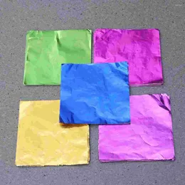 Ferramentas de cozimento 5 pacotes folhas de papel metálico folha de alumínio para dourar artesanato chocolate doces embrulho de presente 8cm