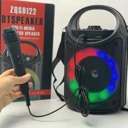 Sprekers Karaoke Bluetooth -luidspreker Portable draadloze kolom Big Power Stereo Subwoofer Bass Family Party Speakers met Microphoneusb TF