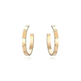 Haute édition Hoop Huggie Screw Stud Love Boucles d'oreilles pour femmes dames filles cadeau bijoux 316L titane acier bijoux de créateur Surfa252W