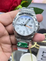 Üst Fabrika Süper Sürümü Erkek Saatleri 226570 42mm GMT Otomatik Mekanik Saat 3285 Hareket Turuncu Pointer Derin Su Geçirmez Paslanmaz Çelik Saatler-98