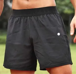 Lulu Shorts Men Yoga Sports Shorts Outdoor Fitness Quick Dry Lululemens Cor Sólida Casual Running Quarter Pant Lulusss Moda Calças de Treino 3425