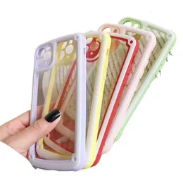 Cell Phone Cases Candy Dual Color Military Anti-shock Clear Phone Cases For iPhone 13 12 Pro Max 6S 7G 8 Plus XR XS X VBOZ
